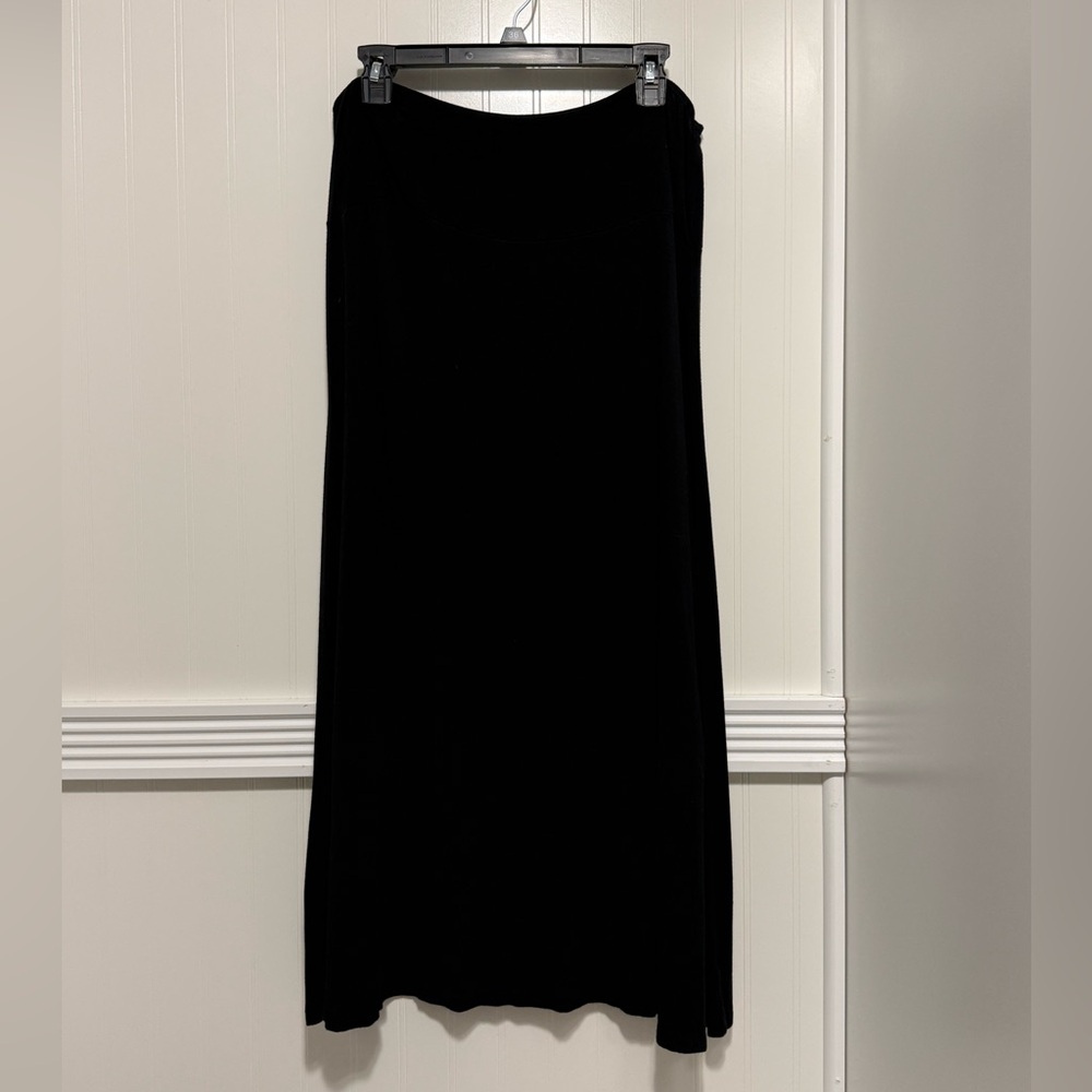 24/7 Comfort Apparel Black Women's Maxi Skirt - Sleek Pull-On Style